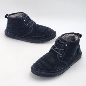 Ugg Neumel Suede Lace Up Chukka Boots Black Men's Size 8